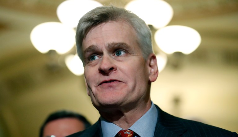 Sen. Bill Cassidy, one of the bill's sponsors, says the bill has a slew of options that would allow states to take care of people with pre-existing conditions. (AP Photo/Alex Brandon)