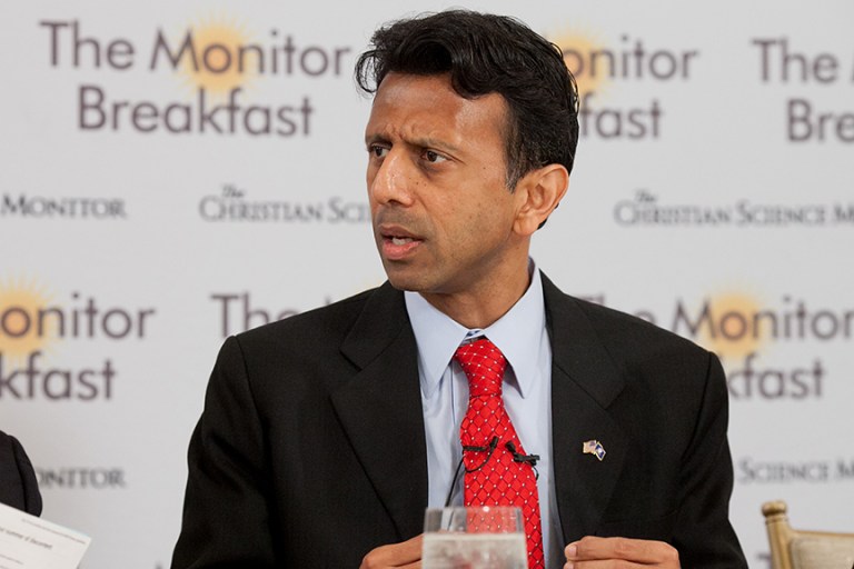 Louisiana Gov. Bobby Jindal has endorsed an effort to boost evangelical voter turnout. Michael Bonfigli/The Christian Science Monitor