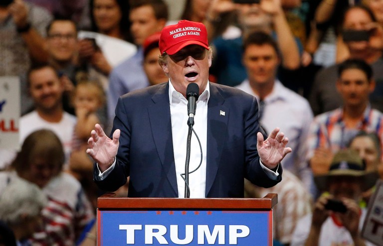 Both Democratic committees have been hammering incumbent Republican lawmakers and candidates for presidential front-runner Donald Trump's controversial comments. (AP Photo/Ross D. Franklin)