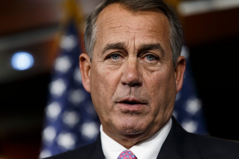 House Speaker John Boehner of Ohio speaks during a news conference on Capitol Hill in Washington on Thursday. (AP Photo/J. Scott Applewhite)