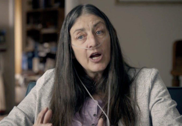 The campaign was the first one to be spent with federal funding. It featured former smokers discussing the impact of smoking-related diseases. (Screenshot)