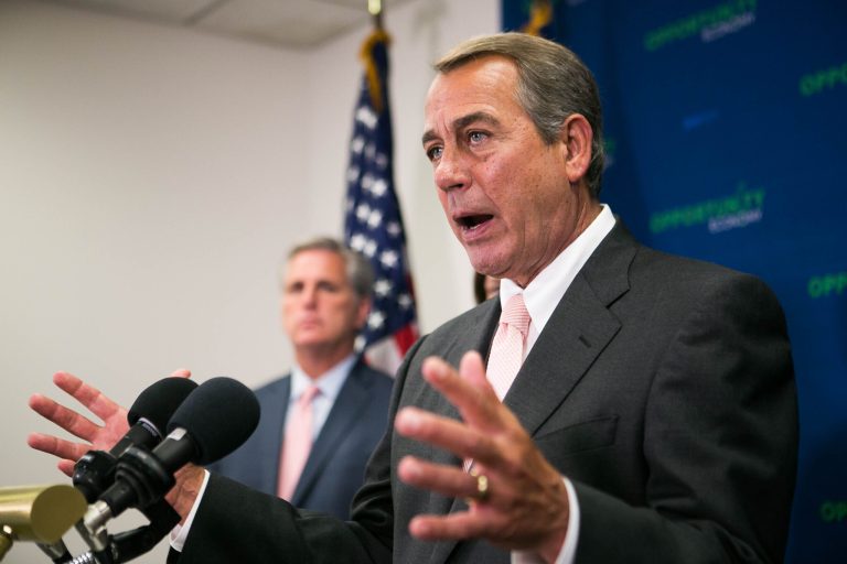 House Speaker John Boehner, R-OH, speaks at a press conference on Capitol Hill, Wednesday, June 10. 2015, following a House Caucus meeting. (Graeme Jennings/Examiner)