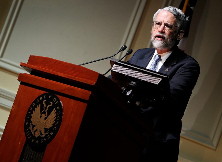 John Holdren makes a few remarks at a Celebration Of Carl Sagan at the Library of Congress on November 12, 2013 in Washington. (Photo by Paul Morigi/Getty Images)