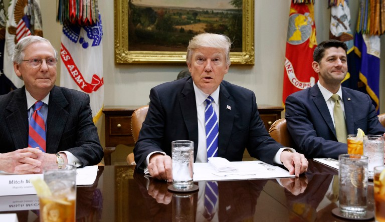 It's true that a more engaged and informed president may have helped along the process more than President Trump has, but it's also true that Trump is going to sign anything Republicans can get through Congress. The chaos we're seeing, thus, goes way beyond Trump. (AP Photo/Evan Vucci)