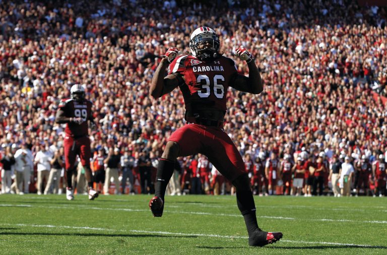 Streeter Lecka/Getty Images
South Carolina safety D.J. Swearinger had six interceptions and four forced fumbles in his four-year college career.