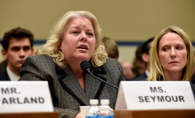 Office of Personnel Management (OPM) Chief Information Officer Donna K. Seymour, center, testifies on Capitol Hill in Washington, Wednesday, June 24, 2015. (AP Photo/Susan Walsh)
