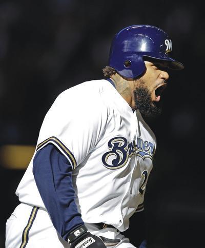 David J. Phillip/APFirst baseman Prince Fielder hit 38 home runs and drove in 130 runs, while batting .299 last year for the Brewers.