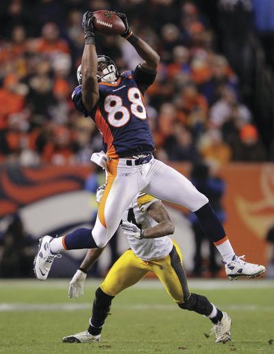 Doug Pensinger/Getty Images
Demaryius Thomas had 204 yards on four catches last week.