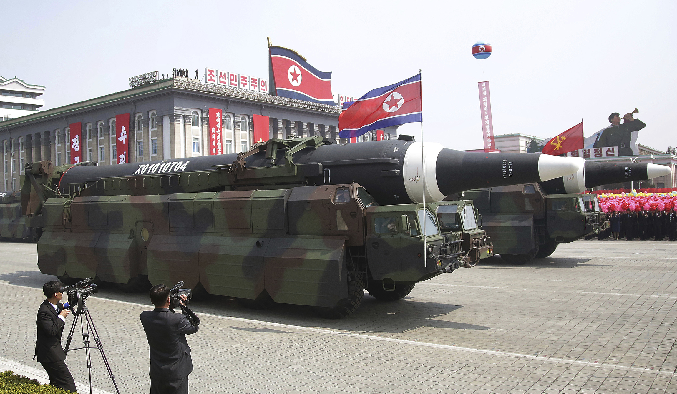 North Korea parades long-range missiles amid rising regional tensions