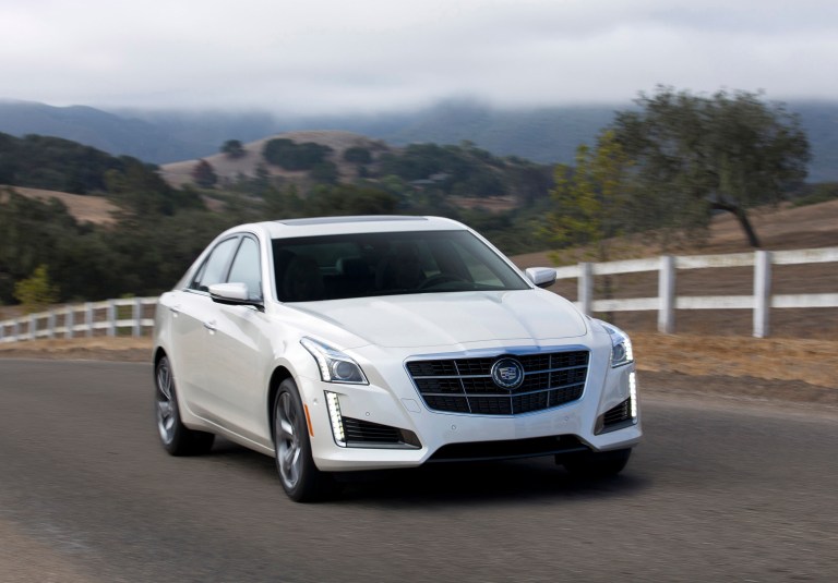 This September 2013 photo shows the 2014 Cadillac CTS Vsport Twin Turbo in Santa Barbara, Calif. (AP Photo/Cadillac, Richard Prince)