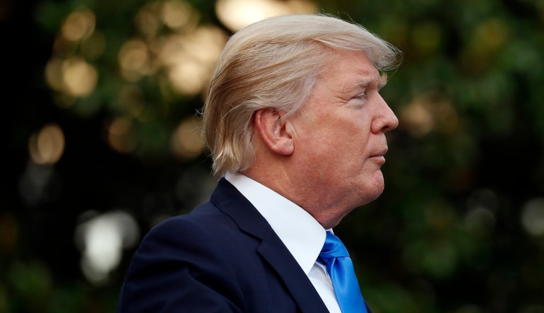 On the trail, Trump made grand promises to cheering crowds but so far he's failed to take much action on these promises. (AP Photo/Alex Brandon)