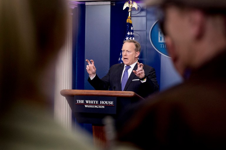 According to Spicer, when Trump tweeted that Obama had his 