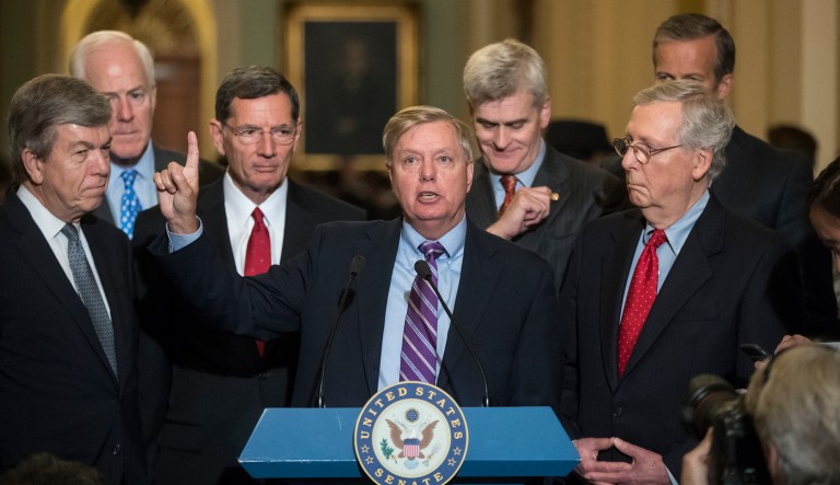 It's a bit humorous to see the article ding the senators for being overly broad, and then read that Stein literally asked them to speak broadly. (AP Photo/J. Scott Applewhite)