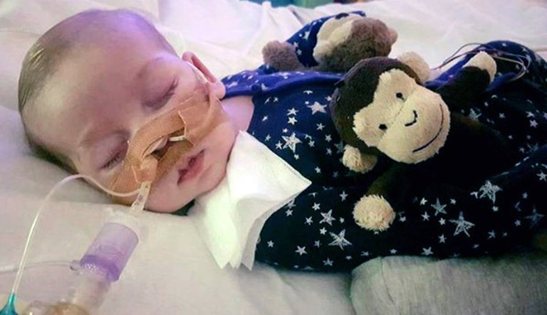 President Trump offered the support of the U.S. on Monday to the parents of Charlie Gard, a sick 10-month-old baby in England who doctors had ordered for his ventilators turned off. (Family of Charlie Gard via AP)
