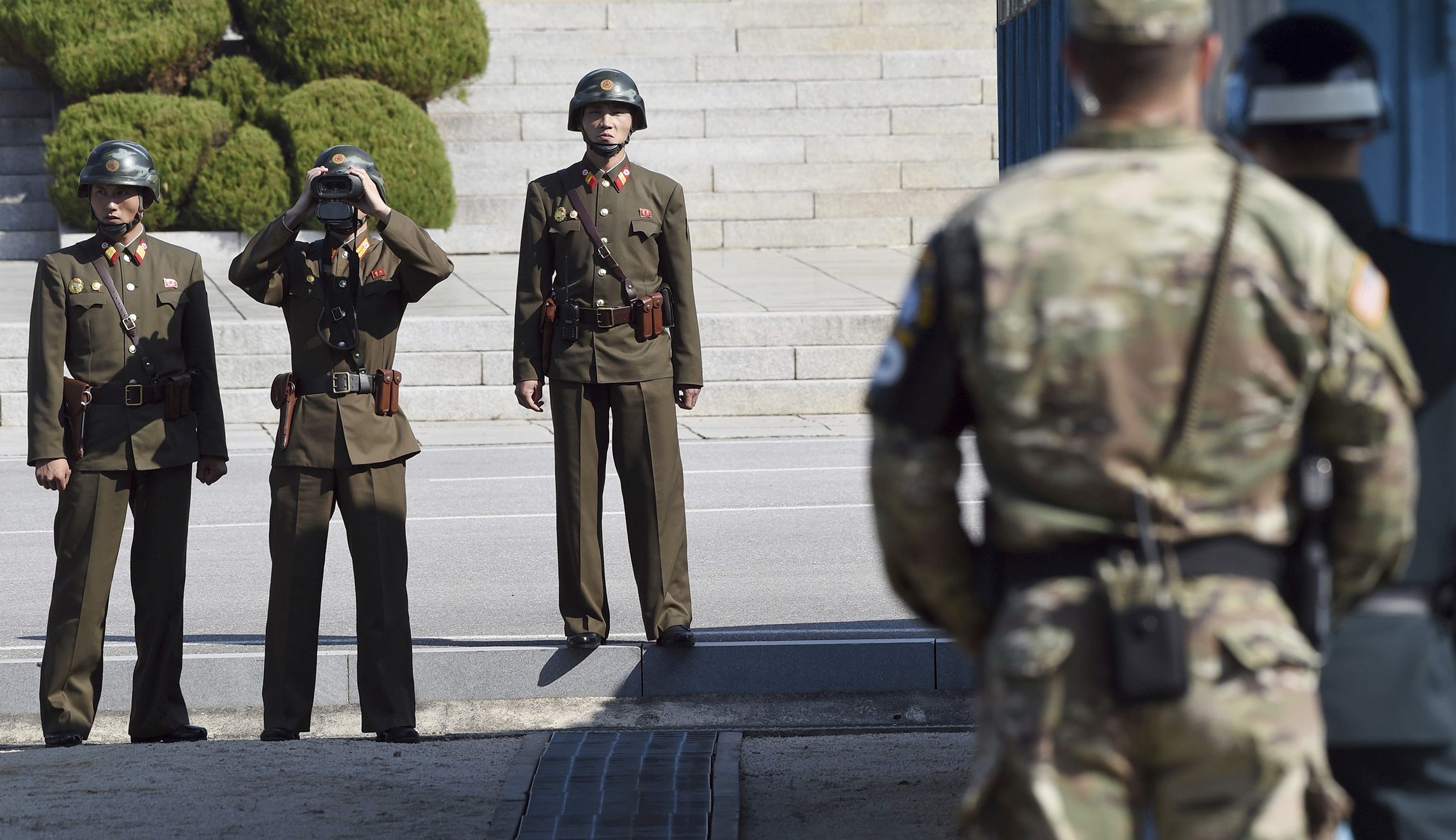 Video footage shows North Korean soldier defecting while under fire