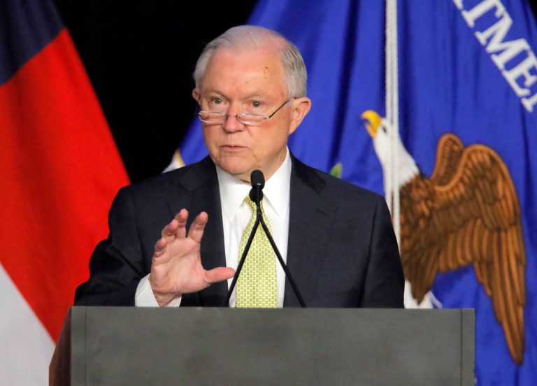 Attorney General Jeff Sessions cited murder rates in some cities as part of his reasoning for preferring tougher sentences, but former Deputy Attorney General Sally Yates noted violent crime is at historic lows and said there is no evidence that some cities' violence is connected to shorter prison terms for drug offenders. (Bob Andres/Atlanta Journal-Constitution via AP)