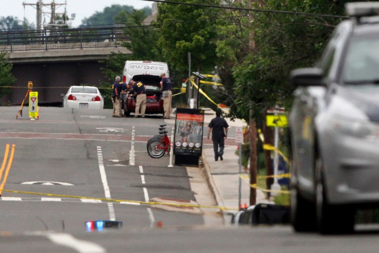 Mika was shot multiple times while attending Republicans' congressional baseball practice in Alexandria, Va., Wednesday morning. (AP Photo/Jacquelyn Martin)
