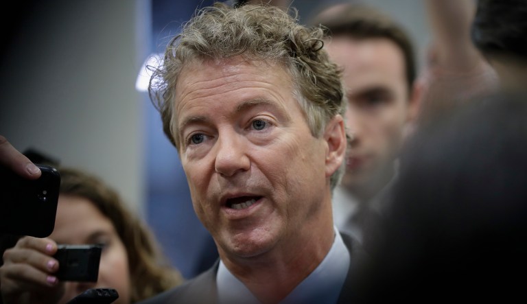 Paul and three other GOP senators came out against the plan as it is currently written Thursday. (AP Photo/J. Scott Applewhite) )