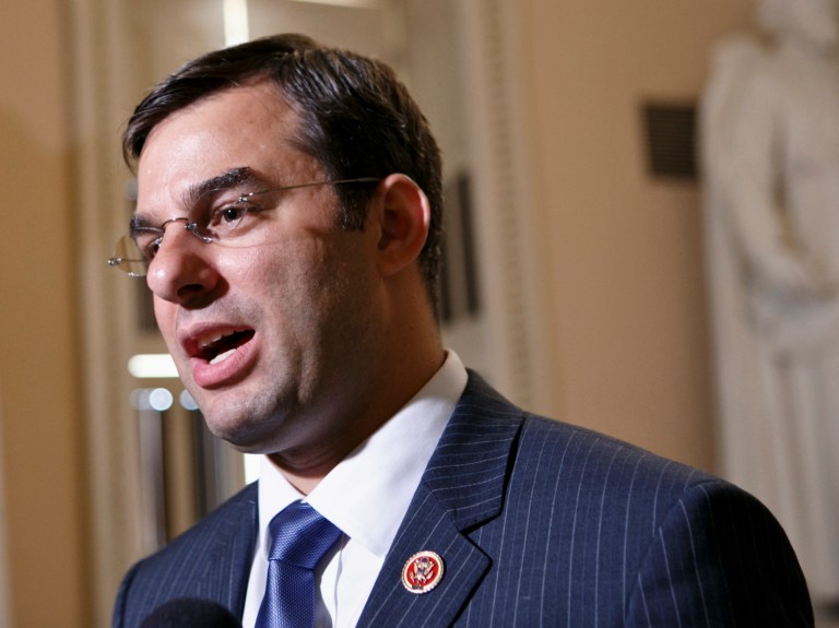 Rep. Justin Amash, R-Mich. speaks on Capitol Hill in Washington on July 24. (AP Photo/J. Scott Applewhite, File)
