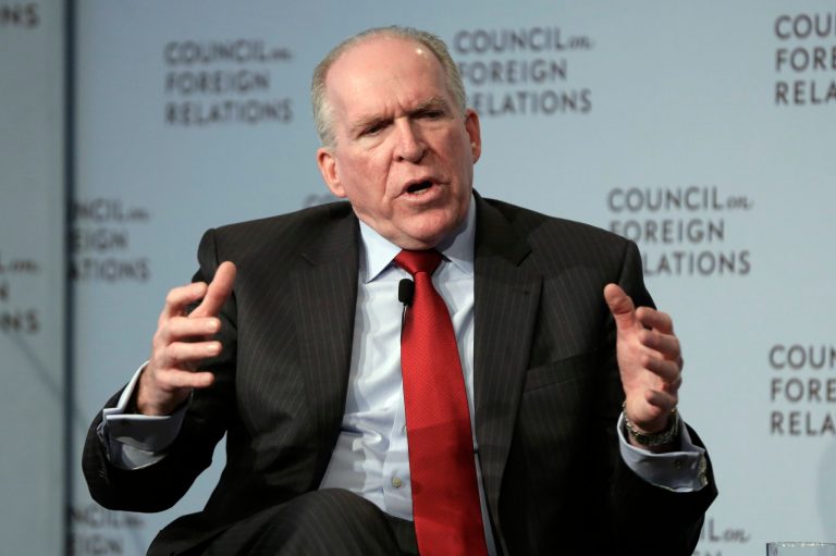 CIA Director John Brennan addresses a meeting in New York. (AP Photo/Richard Drew)