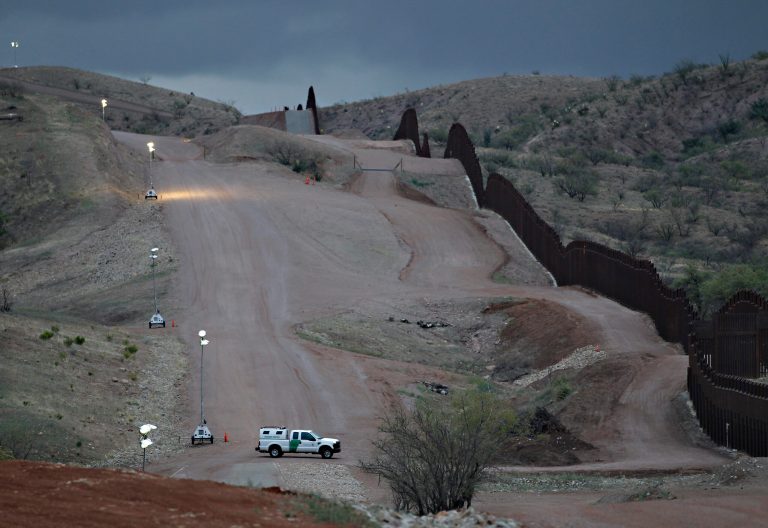   FILE - In a April 22, 2010 file photo, Customs and Border Patrol agent patrols along the international border after sunset in Nogales, Ariz. New census data released Thursday, Dec. 6, 2012 affirm a clear and sustained drop in illegal immigration, ending more than a decade of increases. The number of illegal immigrants in the U.S. dropped to an estimated 11.1 million last year from a peak of 12 million in 2007, part of an overall waning of Hispanic immigration. For the first time since 1910, Hispanic immigration last year was topped by immigrants from Asia. (AP Photo/Matt York, File)  