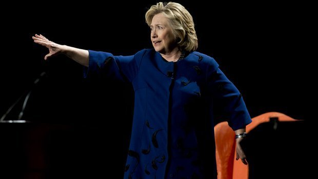 Hillary Clinton speaks to a group of supporters and University of Miami students on Wednesday, in Coral Gables, Fla. (AP Photo/J Pat Carter)