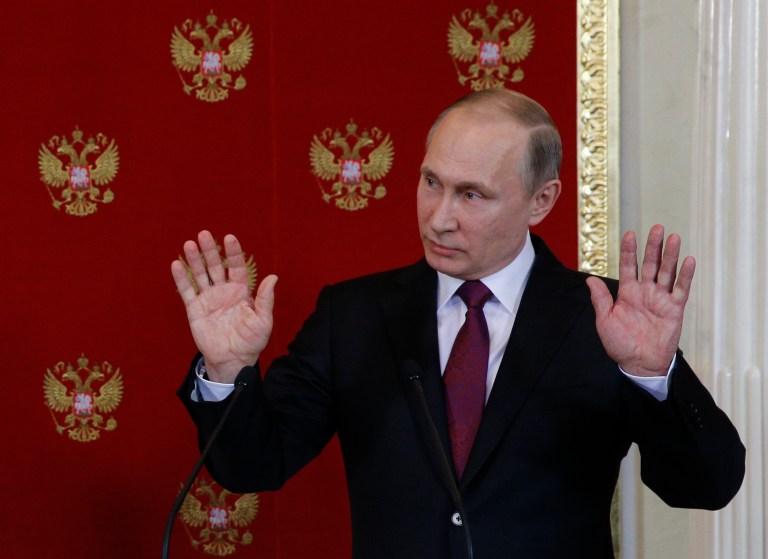 Putin claimed earlier Tuesday that the gas attack was a 
