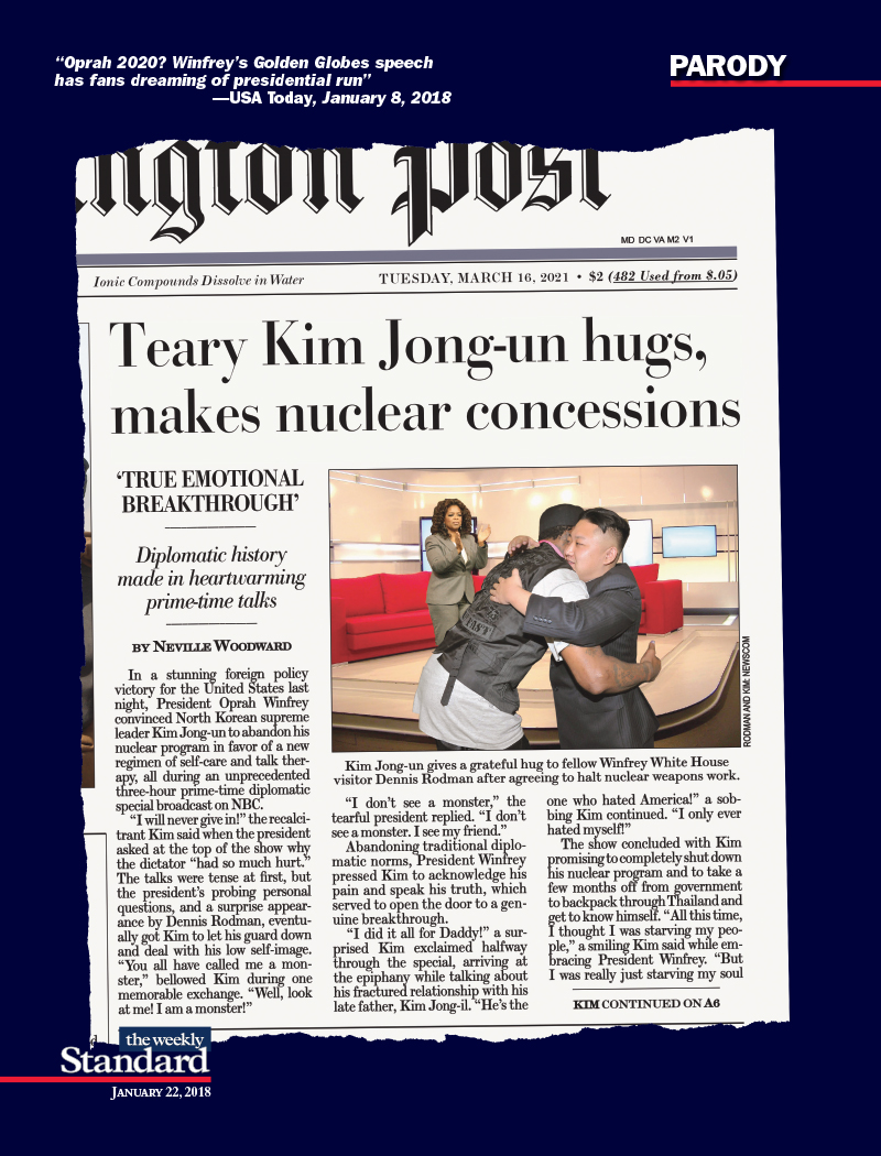 President Winfrey’s Diplomatic Breakthrough