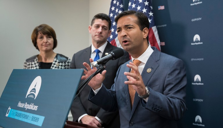Rep. Carlos Curbelo, R-Fla., is facing a tough re-election in his Miami-area seat, which Democrats are hoping to flip next year. He's said that his request to be a part of the Hispanic caucus isn't about his re-election. (AP Photo/J. Scott Applewhite)