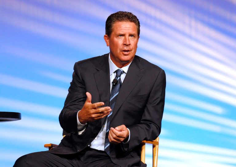FILE - In this Sept. 21, 2012 file photo, former Miami Dolphins quarterback Dan Marino appears at the AARP convention in New Orleans. Longtime analysts Dan Marino and Shannon Sharpe will not return to CBS' 