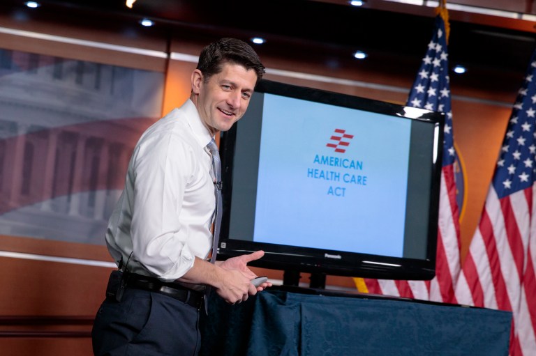 House Speaker Paul Ryan took off his jacket and rolled up his shirtsleeves last week to go through a 20-minute PowerPoint presentation defending the plan the House Freedom Caucus and a handful of conservative senators have instead dubbed 
