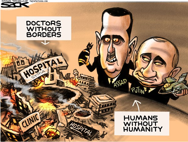 Editorial cartoon: Humans without humanity