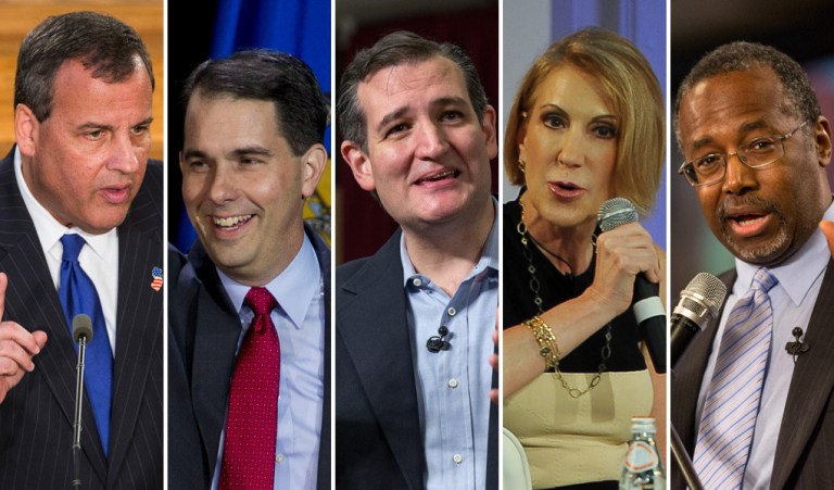 Chris Christie, Scott Walker, Ted Cruz, Carly Fiorina and Ben Carson are getting a lot of attention in the 2016 Republican field. (Getty Images Photos)