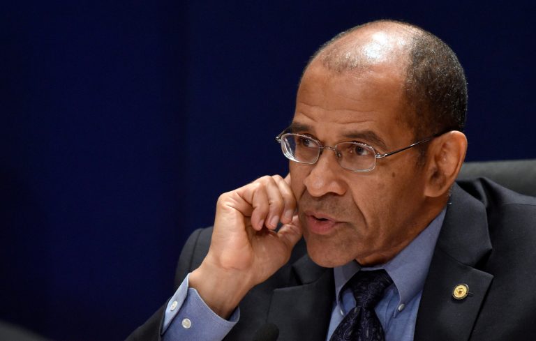 Acting National Transportation Safety Board Chairman Christopher Hart speaks during a hearing at the NTSB in Washington, Tuesday, Sept. 9, 2014. Tests of pilots killed in plane crashes over more than two decades show an increasing use of both legal and illegal drugs, including some that could impair flying, according to a study released Tuesday by the National Transportation Safety Board. Hart said the board 