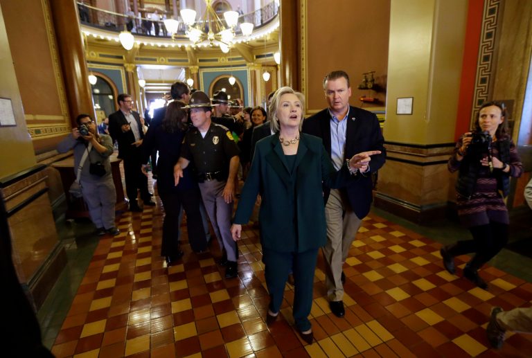 A day after announcing her candidacy, Clinton's campaign staff began contacting lawmakers, looking to shore up support among Democrats in the House and Senate. (AP Photo)Â 
