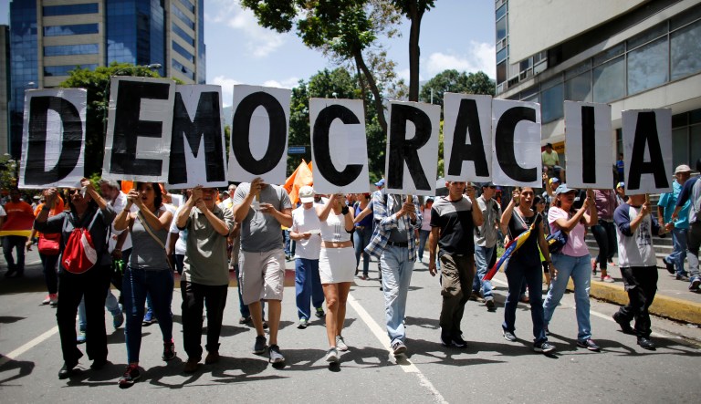 Russia has joined Cuba in defending Maduro and arguing that international powers should allow the new assembly to rewrite the constitution. (AP Photo/Ariana Cubillos)