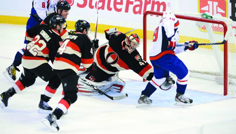 Sean Kilpatrick/The Canadian Press via AP
Center Nicklas Backstrom has no goals and three assists in six games this season for the Capitals, who are just 23rd in the NHL in scoring at 2.2 goals a game.
