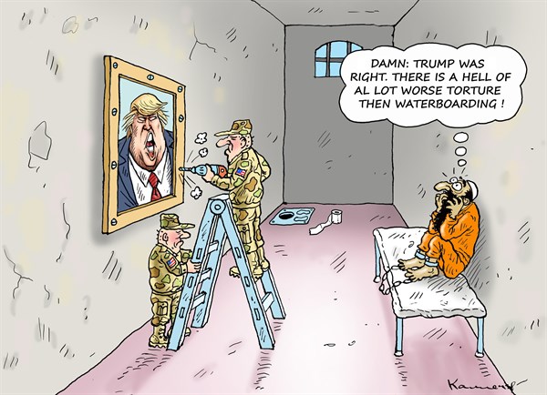 Editorial cartoon: Torture worse than waterboarding