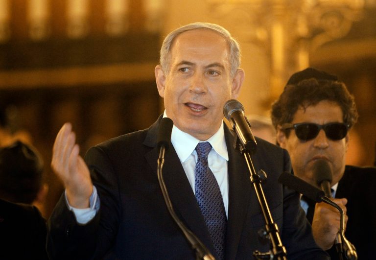 Israeli Prime Minister Benjamin Netanyahu gives his speech to Congress Tuesday. (AP Photo)