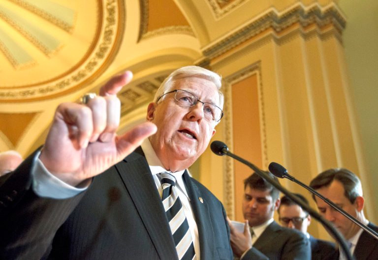 J. Scott Applewhite/AP
Sen. Mike Enzi, R-Wyo., said in addition to the NSA, Ã¢â¬Åthere is another agency unreasonably searching your records and invading your privacy.Ã¢â¬Â