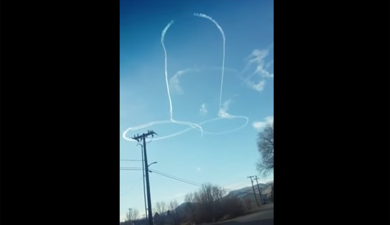 The Navy apologized Friday, a day after images were posted to social media showing the aviators drawing a penis in the sky over Okanogan County, Wash. (Screenshot)