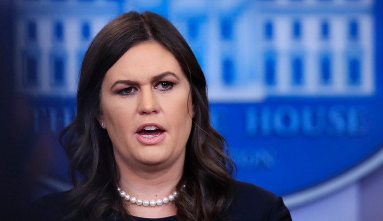 On Thursday, White House press secretary Sarah Huckabee Sanders told reporters during the daily press briefing that Breitbart News should consider firing Steve Bannon after a book excerpt revealed that Bannon made derogatory comments against President Trump and his family. (AP Photo/Manuel Balce Ceneta)