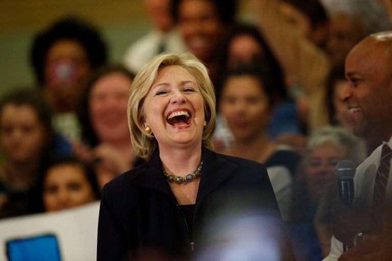 "Anybody that complains about the microphone is not having a good night," she said. (AP Photo/David Zalubowski)