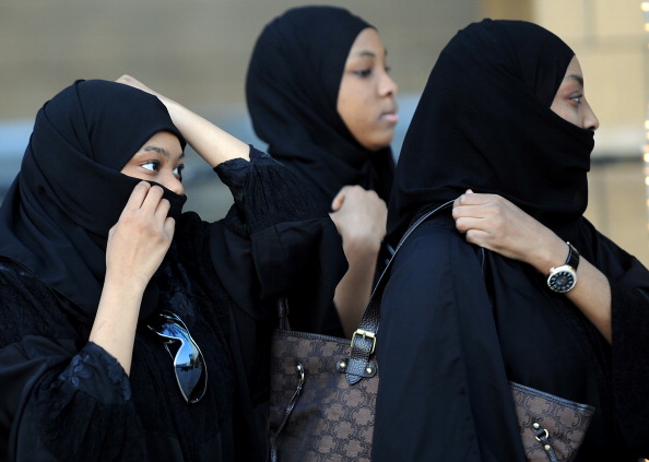 Saudi women arrive to attend the morning Eid al-Fitr prayer at Turki bin Abdullah grand mosque in Riyadh, on August 8, 2013. Muslims worldwide observe the Eid al-Fitr prayer to mark the end of the fasting month of Ramadan and the beginning of the new month of blessing Shawwal 1434 Hijriah. (FAYEZ NURELDINE/AFP/Getty images)