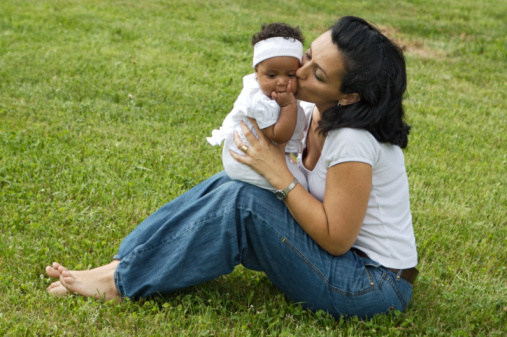 Mother with daughter
