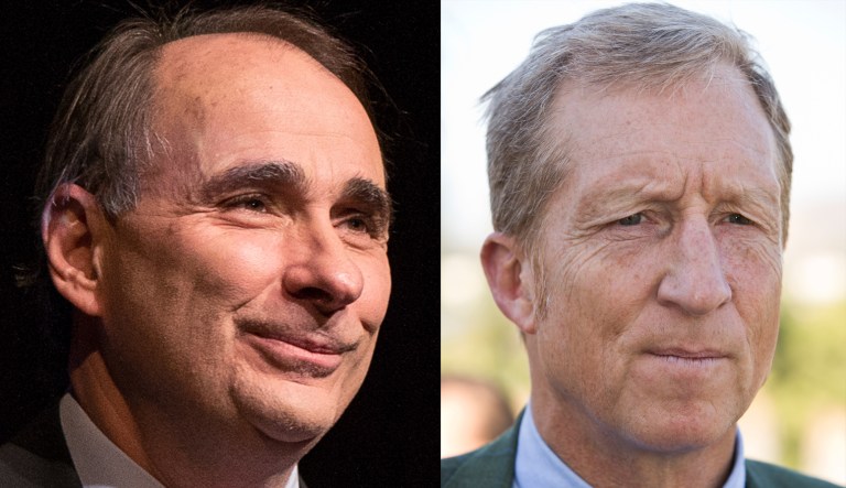 David Axelrod and Tom Steyer.