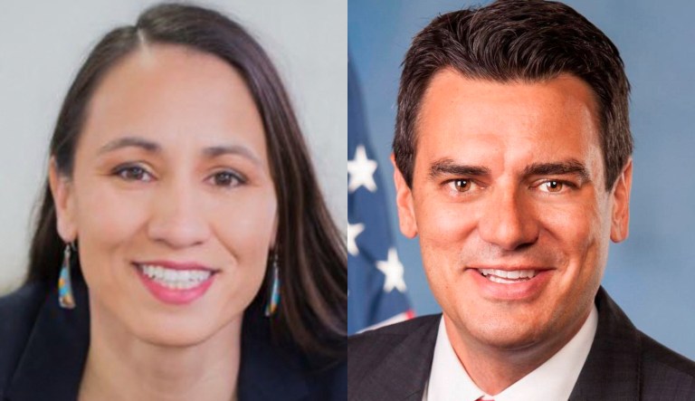 Sharice Davids and Kevin Yoder.