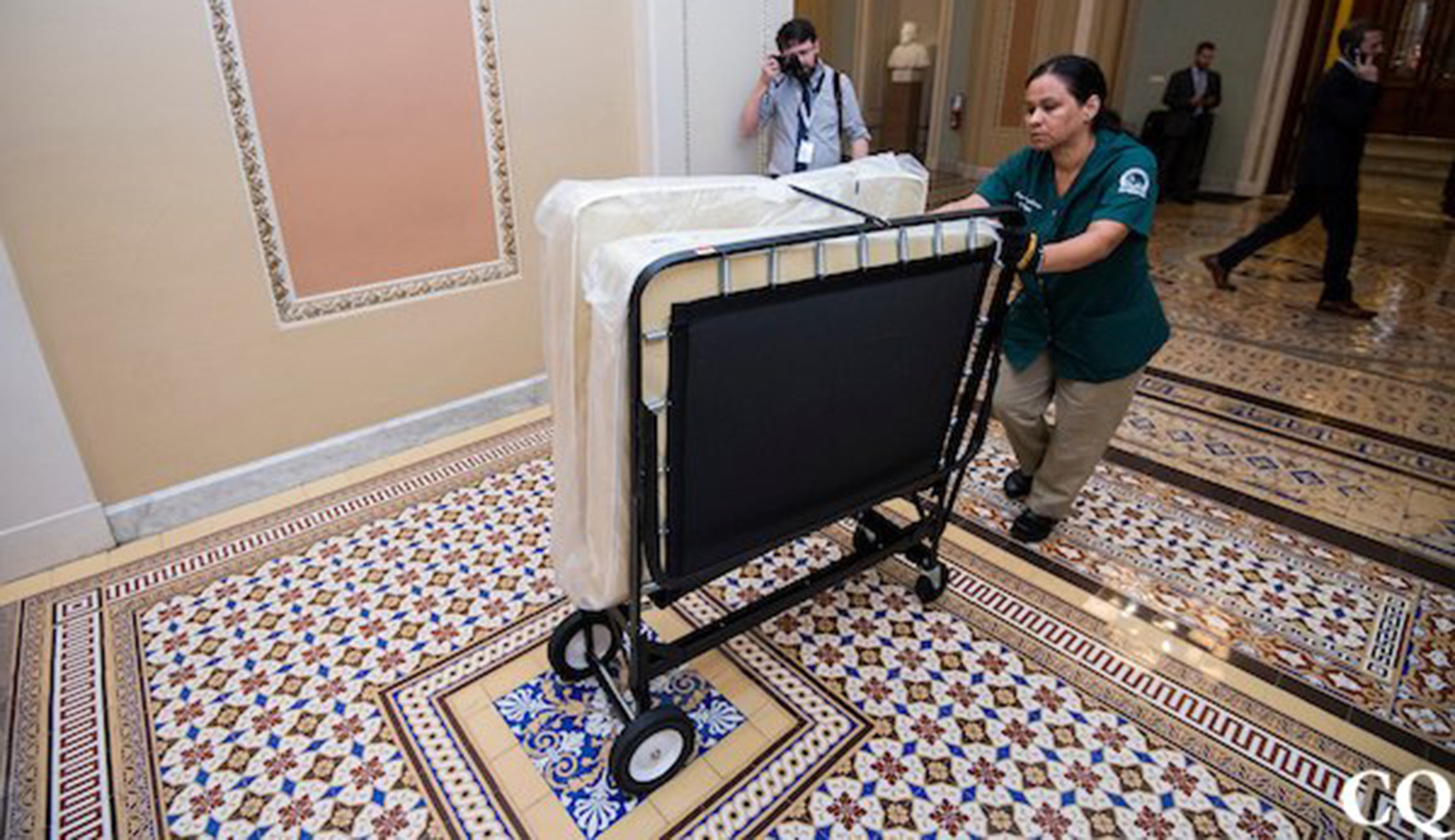 Beds rolled in ahead of Senate vote-a-rama