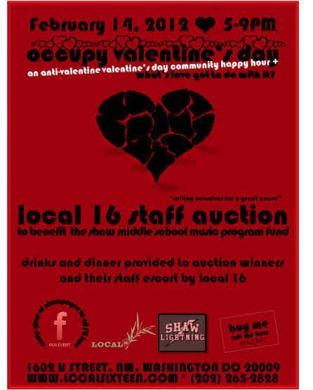 “Occupy Valentine’s Day” to benefit middle school