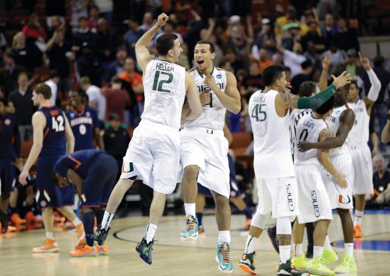 Eric Gay/AP
Miami won the ACC regular season and tournament and earned a No. 2 seed in the NCAA tournament just two years into coach Jim Larranaga's tenure with the Hurricanes.